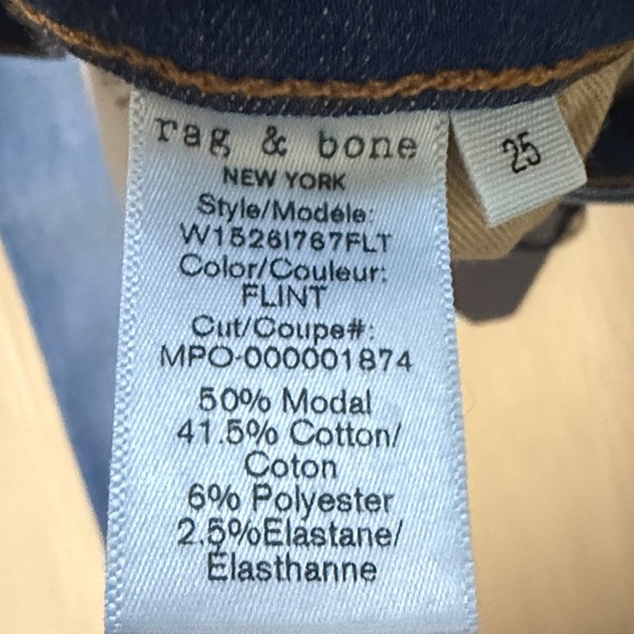 Rag & Bone Distressed Blue Mid-Rise Ankle Skinny Jeans NEW - Picture 7 of 12